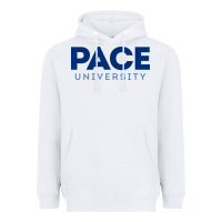 White Pace University Heavyweight Hoodie - linhVisuals