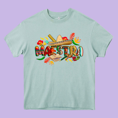Cinco De Mayo Maestra Heavy Core Tee Designed By Cowgirlartshop