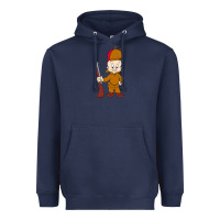Navy elmer fudd Heavyweight Hoodie - linhVisuals