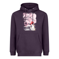 Plum japan t  shirt sakura cat t  shirt Heavyweight Hoodie - linhVisuals