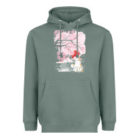 Sage japan t  shirt sakura cat t  shirt Heavyweight Hoodie - linhVisuals