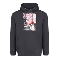 Smoke japan t  shirt sakura cat t  shirt Heavyweight Hoodie - linhVisuals