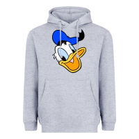 Heather Grey donal duck Heavyweight Hoodie - linhVisuals