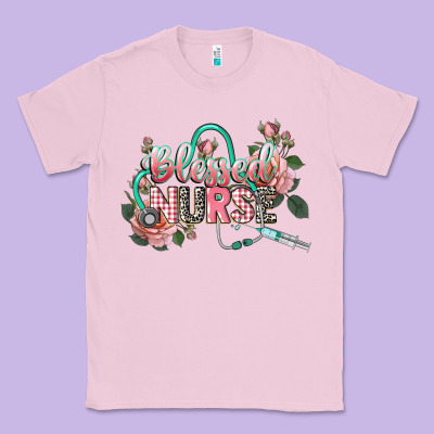 Blessed Nurse Classic Tee Designed By Cowgirlartshop