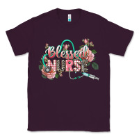 Plum blessed nurse Classic Tee - CowGirlArtShop