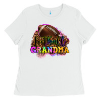 White football grandma Ladies Tee - OliviaCreatesArt