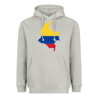 Moon Dust colombia Flag Map Drawing Line Art Heavyweight Hoodie - linhVisuals