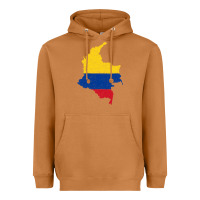 Meerkat colombia Flag Map Drawing Line Art Heavyweight Hoodie - linhVisuals