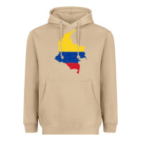 Mushroom colombia Flag Map Drawing Line Art Heavyweight Hoodie - linhVisuals