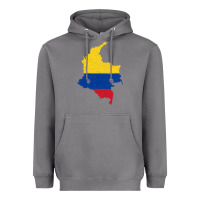 Storm colombia Flag Map Drawing Line Art Heavyweight Hoodie - linhVisuals