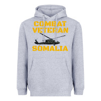 Heather Grey combat veteran mogadishu somalia Heavyweight Hoodie - linhVisuals
