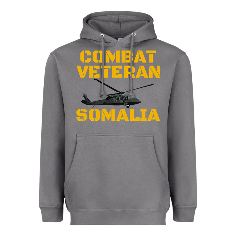 Combat Veteran Mogadishu Somalia Heavyweight Hoodie by linhVisuals | Teevron