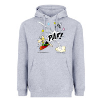 Heather Grey asterix and obelix Heavyweight Hoodie - linhVisuals
