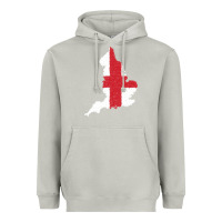 Moon Dust england Flag Map Drawing Line Art Heavyweight Hoodie - linhVisuals