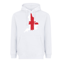 White england Flag Map Drawing Line Art Heavyweight Hoodie - linhVisuals