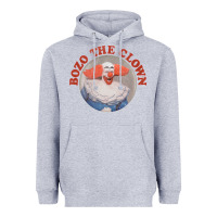 Heather Grey bozo the clown vintage style faded design ,  bozo Heavyweight Hoodie - linhVisuals