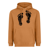 Meerkat 70's footprints   footprint Heavyweight Hoodie - linhVisuals