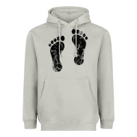 Moon Dust 70's footprints   footprint Heavyweight Hoodie - linhVisuals