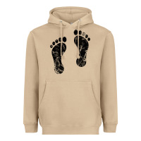 Mushroom 70's footprints   footprint Heavyweight Hoodie - linhVisuals