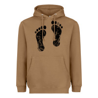 Toasted Coconut 70's footprints   footprint Heavyweight Hoodie - linhVisuals