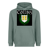 Sage collins family irish coat of arms Heavyweight Hoodie - linhVisuals