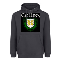 Smoke collins family irish coat of arms Heavyweight Hoodie - linhVisuals