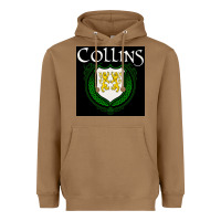 Toasted Coconut collins family irish coat of arms Heavyweight Hoodie - linhVisuals