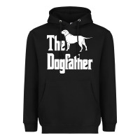 Black the dogfather Heavyweight Hoodie - linhVisuals