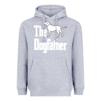 Heather Grey the dogfather Heavyweight Hoodie - linhVisuals