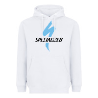 White Specialized Bikes Bicycle Heavyweight Hoodie - linhVisuals