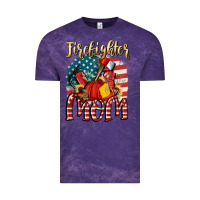 Cloud Purple Firefighter mom Vintage Tee - FaDigitalArtStudio