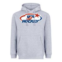 Heather Grey usa hockey Heavyweight Hoodie - linhVisuals