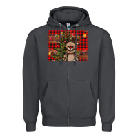 Smoke reindeer trees background Zipper Hoodie - AdoDesignShop