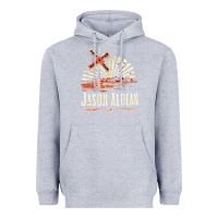 Heather Grey Jason Aldean Heavyweight Hoodie - linhVisuals