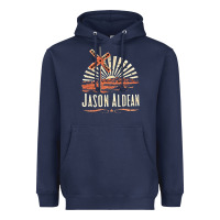 Navy Jason Aldean Heavyweight Hoodie - linhVisuals
