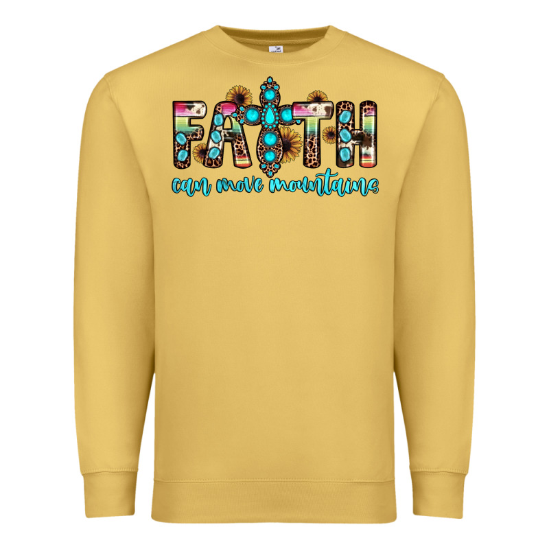 Faith Can Move Mountains Premium Sweatshirt by JahusDesignShop | Teevron