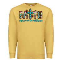 Antique Gold faith can move mountains Premium Sweatshirt - JahusDesignShop
