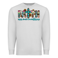 Dove Grey faith can move mountains Premium Sweatshirt - JahusDesignShop
