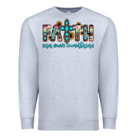 Heather Grey faith can move mountains Premium Sweatshirt - JahusDesignShop