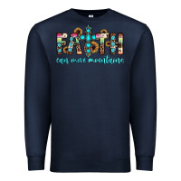 Navy faith can move mountains Premium Sweatshirt - JahusDesignShop