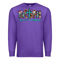 Purple faith can move mountains Premium Sweatshirt - JahusDesignShop
