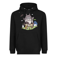 Black totorooo tshirt Heavyweight Hoodie - linhVisuals