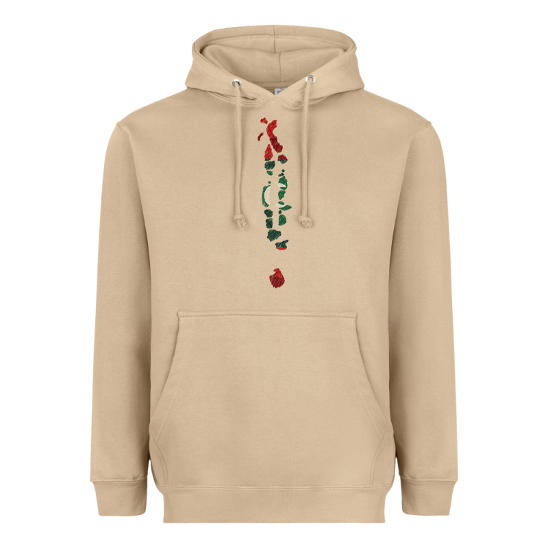 Maldives Map Flag Drawing Line Art Heavyweight Hoodie by linhVisuals | Teevron
