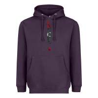 Plum Maldives Map Flag Drawing Line Art Heavyweight Hoodie - linhVisuals