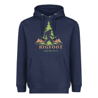 Navy bigfoot t  shirt bigfoot take me away t  shirt Heavyweight Hoodie - linhVisuals