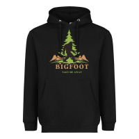 Black bigfoot t  shirt bigfoot take me away t  shirt Heavyweight Hoodie - linhVisuals