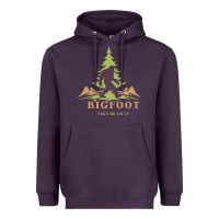 Plum bigfoot t  shirt bigfoot take me away t  shirt Heavyweight Hoodie - linhVisuals