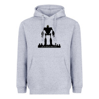 Heather Grey iron giant Heavyweight Hoodie - linhVisuals
