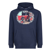 Navy tractor t  shirt tractor t  shirt Heavyweight Hoodie - linhVisuals
