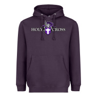 Plum holy cross crusaders Heavyweight Hoodie - linhVisuals